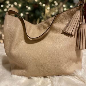 Tory Burch Peachy nude leather handbag